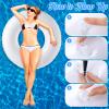 Gemscream 2 Pcs Jumbo Inflatable Pool Float 47.24 Inches Swimming Ring Pool Floats White Inflatable Float Tube for Adult Summer Vacation Beach River Bachelorette Wedding Party Supplies view 3
