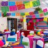 20 Pack Cinco De Mayo Banner, 360 FT Fiesta Banner Mexican Party Decorations Plastic Papel Picado Double Side Indoor Outdoor Home Yard String Flags Dia De Los Muertos Day of the Dead Hanging Decor view 4