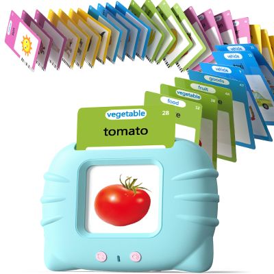 Airbition Talking Flash Cards for Toddlers 1 2 3 4 Year Olds, Montessori Language Learning with 224 Words, Pocket Speech Therapy Tools, and Speech Development Educational Playthings for Children