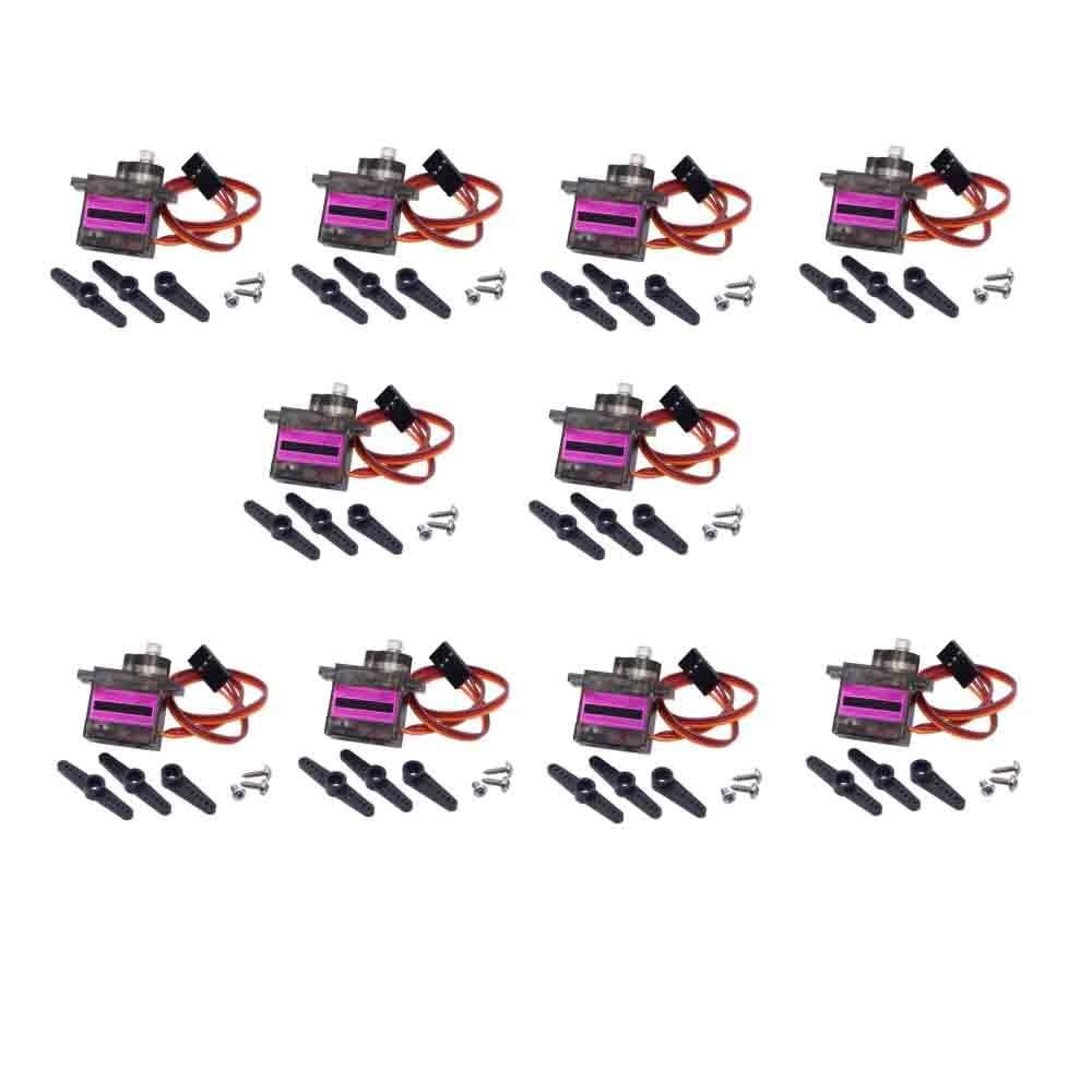10pcs metal gear 90 degrees servo (360 degrees)