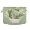 Wassud Cactus in Pot Round Canvas Fabric Storage Baskets with Handles, Storage Bins Stuffed Animal Storage Laundry Basket for Clothes Towel blankets,20 x 14 Inches view 1