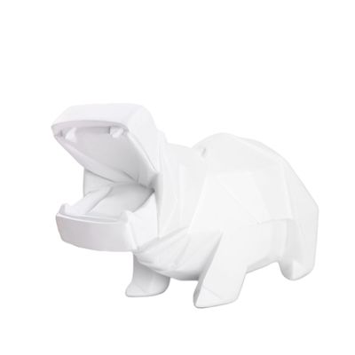 Abaodam Hippo Shaped Piggy Bank for Creative Desktop Money Box Cute Household Adornment White Encourages Saving Safe Material for Home Decoration