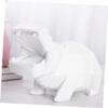 Abaodam Hippo Shaped Piggy Bank for Creative Desktop Money Box Cute Household Adornment White Encourages Saving Safe Material for Home Decoration view 2