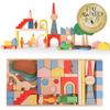 AVDAR Large Wooden Building Blocks for Toddlers, Exclusive Designed Metropolis Wooden Blocks Ages 1-3, City Construction Stacking Educational Montessori Toys Gifts view 1