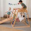 AVDAR Indoor Playground Jungle Gym, 8-in-1 Beechwood Indoor Playground for Kids 1-3 & Toddlers, Wooden Montessori Climbing Playset for Kids, Easy Assembly, Safe & Sustainable view 1