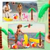 Cotiny 12 Pack Tropical Inflatable Palm Tree, Flamingo, Beach Ball, Parrot, Banana for Beach, Pool, Backyard Party Decor view 4