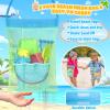 KUBUSFLY Beach Toys for Toddlers, Sand Castle Toys with 2 Sand Bucket, 2 Mesh Bag, 4 Shovels & Molds, Travel Sand Toys for Beach Sandbox Toys for Toddlers Kids Baby Boys Girls Age 3-10 view 3