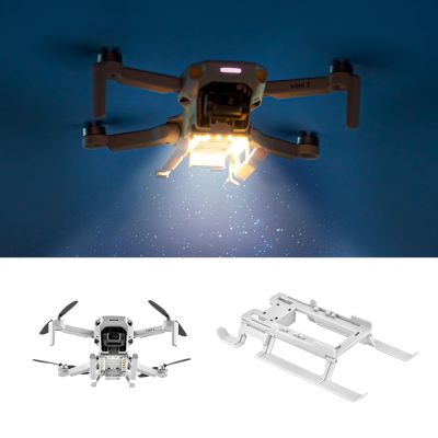 Mini 5 Pro Accessories Landing Gear with Propeller Holder, Foldable Extended Landing Legs Heightening Bracket Quick Release Scratch Prevention for DJI Mini 5 Pro Accessories (White Grey - Mini Landing Gear with Lights)