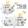 HOTUT Cloth Book for Babies Touch and Feel - Soft 3D Sensory Crinkle Fabric Books for Newborns Infants, High Contrast Toddler Learning Toy for 0-6 Months Boys Girls (Bee) view 2