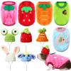 Clysee 10 Pcs Guinea Pig Clothes, 5 Guinea Pig Costume Outfit, 5 Mini Hat with Adjustable Strap Small Animal Warm Vest Sweater Cozy Hand Knitted Hat for Hamster Bunny (Fresh Style) view 1