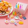 150Pcs Miniature Food Drinks Bottle Toys Mixed for Dollhouse Kitchen Accessories Mini Play Fake Resin Pretend Game Party Tableware 1/12 Doll House Bread Cake Models Micro view 2