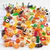 150Pcs Miniature Food Drinks Bottle Toys Mixed for Dollhouse Kitchen Accessories Mini Play Fake Resin Pretend Game Party Tableware 1/12 Doll House Bread Cake Models Micro view 4