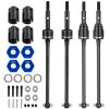 JGGZONE Spring Steel Front Rear Drive Shaft CVD Driveshaft Compatible with 1/10 Traxxas Slash Rustler Stampede Hoss VXL 4X4 2WD RC Car view 1