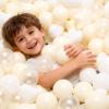 GOGOSO Ball Pit Balls,Plastics Balls for Ball Pit, Stars Hearts Shape for PastelBall for Toddlers Kids, Beige+Clear+White,100pcs view 4