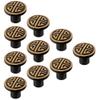 10 Pack Drawer Knobs Gold Brass Cabinet Knobs Single Hole Solid Furniture Hardware with Screws for Kitchen Dresser Bathroom Bedroom Wardrobe (Color : F1, Size : Single Hole) view 1