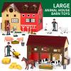 Pupu Pig Farm Animals Barn House Toys - Kids Tractor Toy with Lights & Sound, Horse Stable, Cowshed, Chicken Fence, Animal, Farm Accessories, Easter Birthday Gifts for Boys Toddlers Ages 3+ view 3