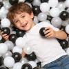 GOGOSO Ball Pit Balls,Plastics Balls for Ball Pit, Stars Hearts Shape for PastelBall for Toddlers Kids, Black+Gray+Pearl White,200pcs view 4