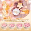 GOGOSO Ball Pit Balls,Plastics Balls for Ball Pit, Stars Hearts Shape for PastelBall for Toddlers Kids,Pink Gold White Clear,200pcs view 2