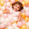 GOGOSO Ball Pit Balls,Plastics Balls for Ball Pit, Stars Hearts Shape for PastelBall for Toddlers Kids,Pink Gold White Clear,200pcs view 4