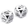Couple Steel Gifts for Women Men, Anniversary Tin Gift for Him Her, Mens Basket Stuffers, Food Decision Dice Gifts for Couples Wife Husband White Elephant Santa Exchange Dice