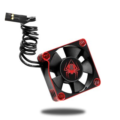 Chanmoo RC Car Metal Motor Cooling Fan 25mm 30mm 35mm 40mm 50mm RC Heatsink 28000RPM ESC Cooling Fans Red-Black Fit for 1/8 1/10 1/12 Scale RC Car 540 550 Brushless OR Brushed Motors (40mm)