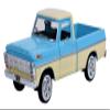 1969 F-100 Pickup Truck Light Blue and Cream Timeless Legends Series 1/24 Diecast Model Car by Motormax 79315LTBL view 1