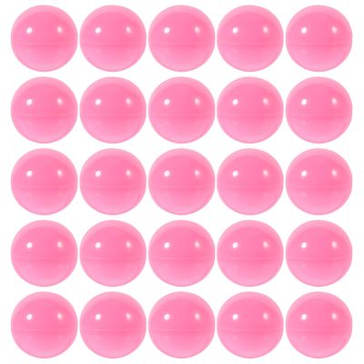 Luxshiny 50pcs Bingo Balls, 4cm Plastic Hollow Raffle Balls Round Vending Machine Capsules Game Props for Party Games Lottery Events and Festive Decorations - Pink