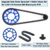XSYGO Aluminum 7075 Rear Hub Chain Sprocket 36T Gears +Manganese Steel Roller Chain Set for LOSI 1/4 Promoto-MX Motorcycle RTR Upgrade Parts (Blue) view 3