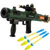 Toy Rocket Launcher, Rocket Gun with 3 Foam Rockets, Toy Rocket Barrel Launcher RPG Gun, with Sound, Vibration, LED Effects, Military Pretend Play Blaster Toy Gun (Dark Green) view 1