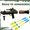 Toy Rocket Launcher, Rocket Gun with 3 Foam Rockets, Toy Rocket Barrel Launcher RPG Gun, with Sound, Vibration, LED Effects, Military Pretend Play Blaster Toy Gun (Dark Green) view 4