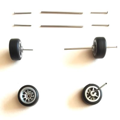 30 Sets 1/64 Diecast Alloy Car Wheels Axle Mixed Sizes /22mm/25mm/28mm Hollow Axle with Nail Pin for 1:64 Model Car. 30 Sets. (only axles, no Wheels)