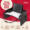 Lusso Gear Kids Travel Tray - Black and Kids Tray Table Cover - Airplanes view 2