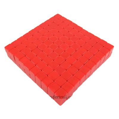 Red Blank Opaque Dice Counting Cubes D6 16mm (5/8in) Bulk Pack of 200 Cubes Koplow Games