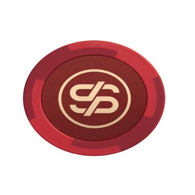 SLOWPLAY Godel Clay Poker Chips, 14 Grams Heavyweight Clay Composite, 40mm Large Chips in Bulk, Pack of 50 in Red Without Denomination