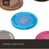 SLOWPLAY Godel Clay Poker Chips, 14 Grams Heavyweight Clay Composite, 40mm Large Chips in Bulk, Pack of 50 in Red Without Denomination view 2
