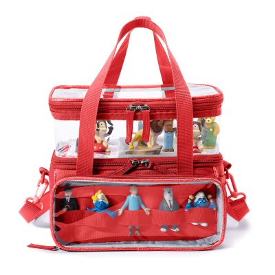 SFYBYHEART Double-Layer Carrying Case with Magnetic Bottom for Tonie Figures and Toniesbox 2 & 1 Starter Set, Travel Bag Organizer Storage for Tonies Characters, Toni Carry bag