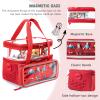 SFYBYHEART Double-Layer Carrying Case with Magnetic Bottom for Tonie Figures and Toniesbox 2 & 1 Starter Set, Travel Bag Organizer Storage for Tonies Characters, Toni Carry bag view 2