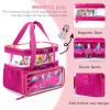 SFYBYHEART Double-Layer Carrying Case with Magnetic Bottom for Tonie Figures and Toniesbox 2 & 1 Starter Set, Travel Bag Organizer Storage for Tonies Characters, Toni Carry bag view 2