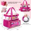 SFYBYHEART Double-Layer Carrying Case with Magnetic Bottom for Tonie Figures and Toniesbox 2 & 1 Starter Set, Travel Bag Organizer Storage for Tonies Characters, Toni Carry bag view 4