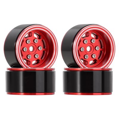 NINFE Upgrade Parts for Axial for SCX24 for FMS for FCX24 for TRX4M for AX24 4PCS 1.0 Bead Lock Wheel Rim CNC Aluminum for 1/24 RC Crawler Car Upgrade (W1007) (Color : 3)
