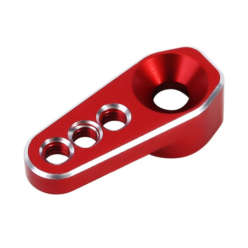 AMLIK RC Car Accessories Compatible with TRX4M Aluminum RC 25T Tooth Servo Horn Steering Arm for 1/18 RC Crawler Car Upgrade (4M-12) (Color : Red)