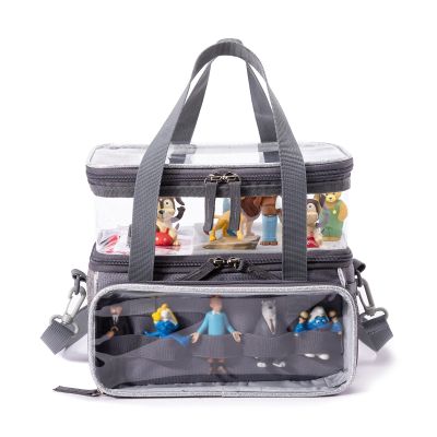 SFYBYHEART Double-Layer Carrying Case with Magnetic Bottom for Tonie Figures and Toniesbox 2 & 1 Starter Set, Travel Bag Organizer Storage for Tonies Characters, Toni Carry bag