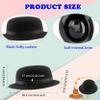 SGBETTER 32 Pack Black Bowler Hats Plastic Derby Top Hat Bulk Costume Accessories for Men Women Kids Halloween Masquerades Party Dress up view 2