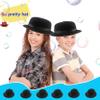 SGBETTER 32 Pack Black Bowler Hats Plastic Derby Top Hat Bulk Costume Accessories for Men Women Kids Halloween Masquerades Party Dress up view 3