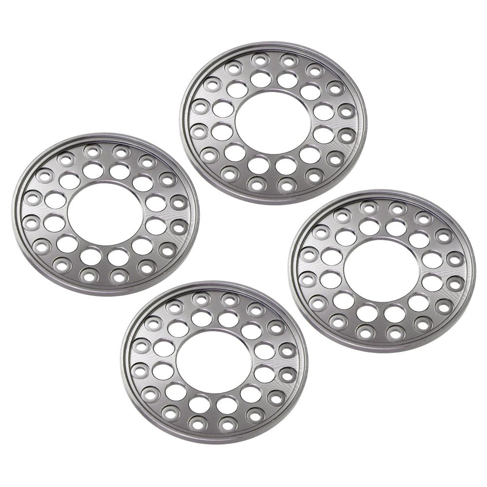 NINFE Upgrade Parts Compatible with Axial for SCX24 for AX24 4PCS CNC Aluminum Outer Beadlock Ring for 1.0" Wheel Rims 1/24 RC Crawler Car Upgrade (Color : 2)