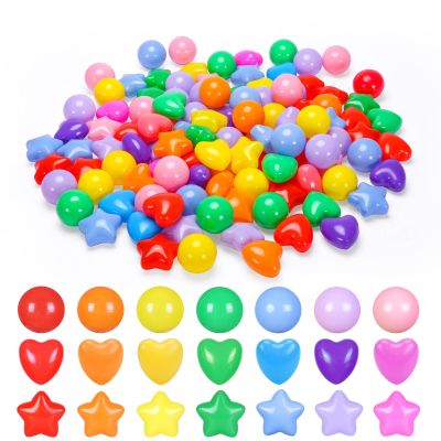 Heopeis Ball Pit Balls Pack of 100 - Phthalate Free BPA Free Crush Proof Plastic Ball, Play Balls for Ball Pit Pool Playpen Babies Kids Children Birthday Parties Pool Tent Party