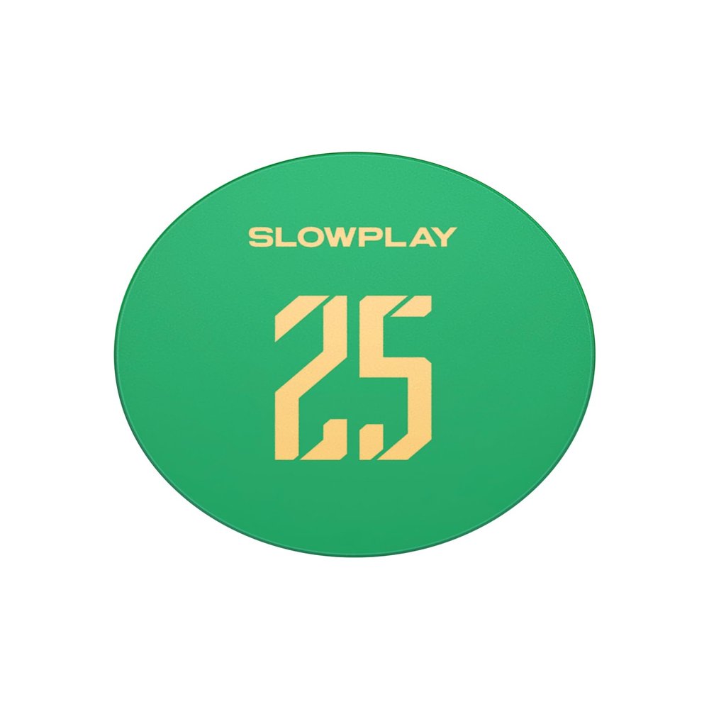 SLOWPLAY Godel Ceramic Poker Chips in Bulk, Casino Grade Ceramic 10-Gram Poker Chip for Texas Hold'em, 39mm Professional Chips Pack of 50 with Denomination of 25