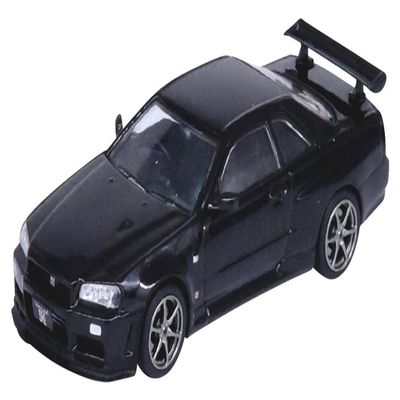 Skyline GT-R (R34) V-SPEC II RHD (Right Hand Drive) Black 1/64 Diecast Model Car by Inno Models IN64-R34VS-BLA
