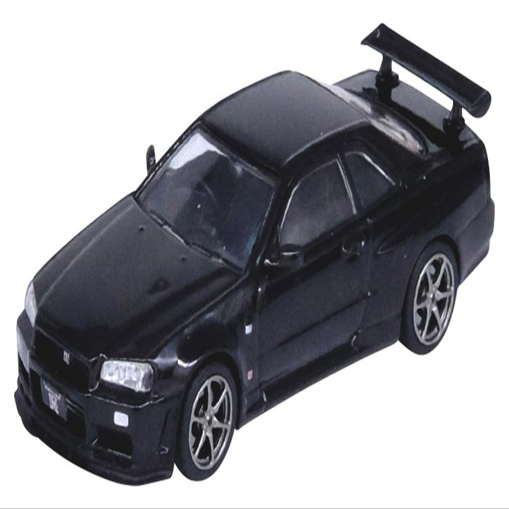 Skyline GT-R (R34) V-SPEC II RHD (Right Hand Drive) Black 1/64 Diecast Model Car by Inno Models IN64-R34VS-BLA