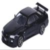 Skyline GT-R (R34) V-SPEC II RHD (Right Hand Drive) Black 1/64 Diecast Model Car by Inno Models IN64-R34VS-BLA view 1